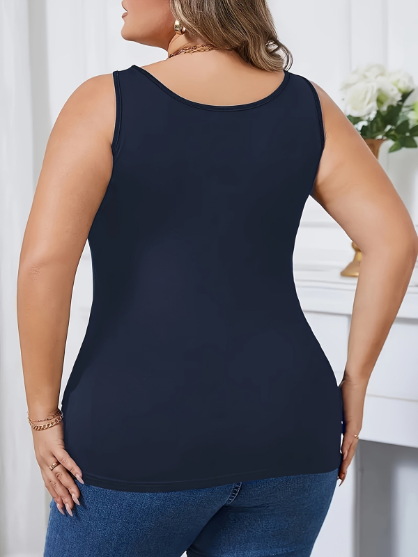 Tryjų dalių vientiso spalvos viršūnių komplektas su apvaliu kaklu, liesa silueta, Milk Silk audinys, poliesterio ir spandekso mišinys, vidutinio ilgio (65–80 cm)