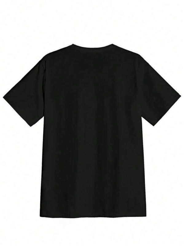 Pamut póló nyomtatással, kerek nyakú, rövid ujjú, hőtranszfer nyomtatás