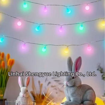 LED χρωματικό περιβαλλοντικό φως σε μικρή σφαίρα για διακόσμηση Πάσχα — ζεστό φως, τροφοδοσία με μπαταρία ή USB, IP55 προστασία, έλεγχος κουμπί, είσοδος ≤36V