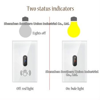 Infraraudonųjų gestų jutiklio jungiklis interjerui, 100–277V AC