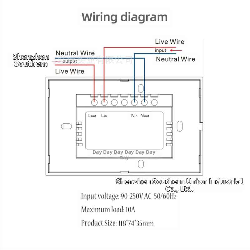 Infraraudonųjų gestų jutiklio jungiklis interjerui, 100–277V AC