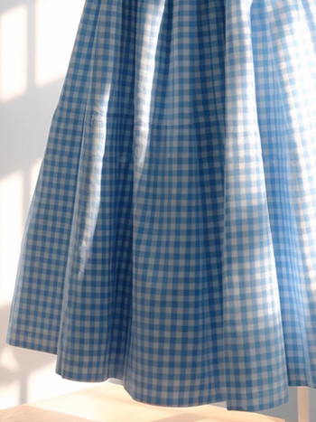 Γαλλικού στυλ φούστα με ψηλή μέση σε γραμμή Α, μακριά, από μίγμα λινό-βαμβάκι, 30-50% λινό, Άνοιξη 2025