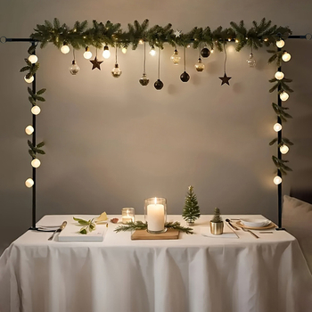 Ρυθμιζόμενη βάση τράπεζας με τόξο για κρέμασμα λουλουδιών και μπαλονιών, κατάλληλη για εορταστικά πάρτι — Υλικό: Σίδηρος; Στυλ: Μοντέρνο; Κατηγορία: Εξοπλισμός διαμόρφωσης χώρου; Εφαρμογή: Κρέμασμα λουλουδιών και μπαλονιών; Κατάλληλες γιορτές: Γενέθλια, Χρ