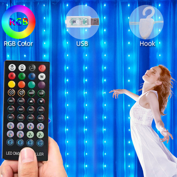 Vario vielos LED girlianda, 300 LED, USB 5V maitinimas, IP65 atsparumas vandeniui, reguliuojamas ryškumas, nuotolinio valdymo pultas (300 LED, USB 5V, IP65, reguliuojamas ryškumas, nuotolinio valdymo)