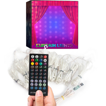 Vario vielos LED girlianda, 300 LED, USB 5V maitinimas, IP65 atsparumas vandeniui, reguliuojamas ryškumas, nuotolinio valdymo pultas (300 LED, USB 5V, IP65, reguliuojamas ryškumas, nuotolinio valdymo)