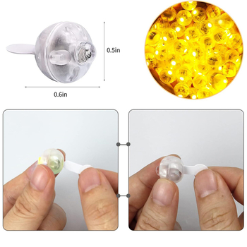 LED φουσκωτό μπαλόνι με φωτισμό – σετ 100 τεμάχια, μακρά διάρκεια, με διακόπτη, διακοσμητικό παιχνίδι, πλαστική κατασκευή