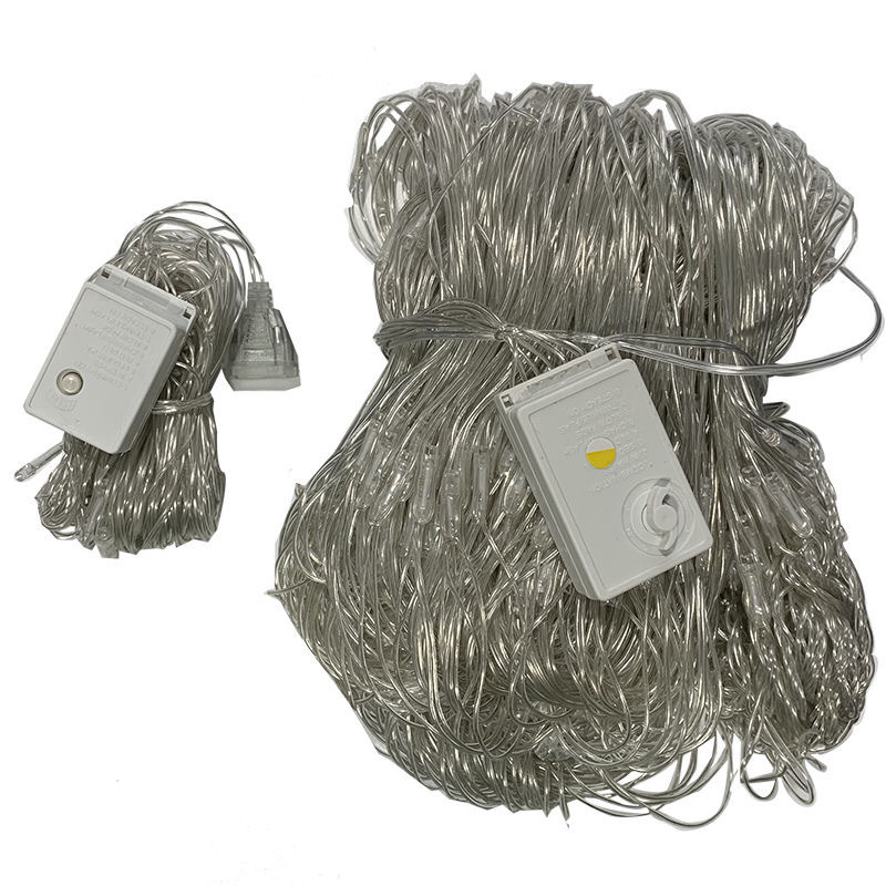 LED függönyhálós fény 2000 LED-del, 220V, IP44, dugós tápegység