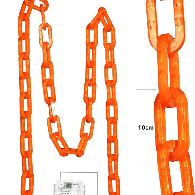 Соларно осветление с верига от черепи за външно ползване, IP65 водоустойчиво, 0,25W при 1,2V, 6–12 ч работа, топла светлина, модел JLZ009