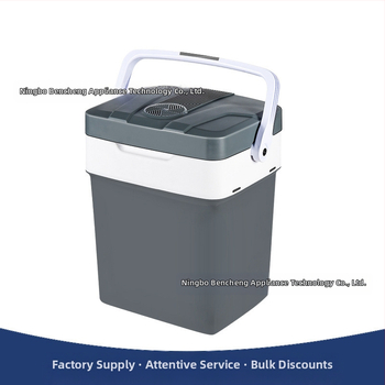 Компактен автомобилен хладилник, универсална съвместимост, обем над 20 л, 48 W, захранване AC 100–240 V / DC 12 V, диапазон на температурата 8–65 °C