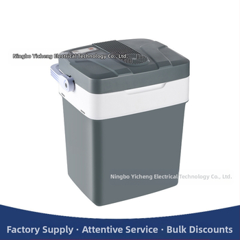 Компактен автомобилен хладилник, универсална съвместимост, обем над 20 л, 48 W, захранване AC 100–240 V / DC 12 V, диапазон на температурата 8–65 °C