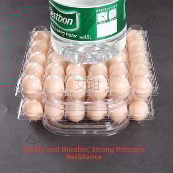 Ръчно преносима пластмасова кутия за яйца с прозрачно блистерно опаковане