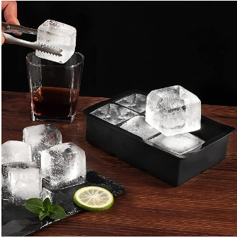 Σιλικονούχο καλούπι πάγου με 6 θήκες και καπάκι, 300 ml, κατάλληλο για DIY πουτίγκες, παγωτά και popsicles