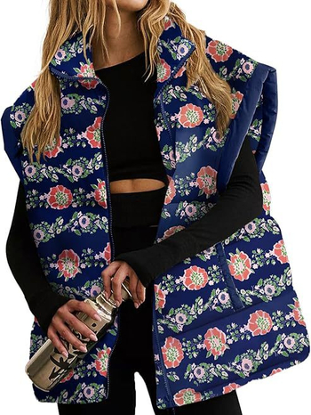 Жилет за дами с яка тип ла-пел, полиестрова тъкан, главна тъкан 70-80% полиестер, вторична тъкан 50-70% полиестер, есен 2023, стил свеж и сладък