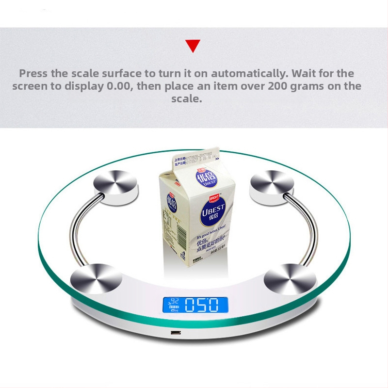 Digitálna váha s USB napájaním, kapacita 180 kg, jednoduchý dizajn