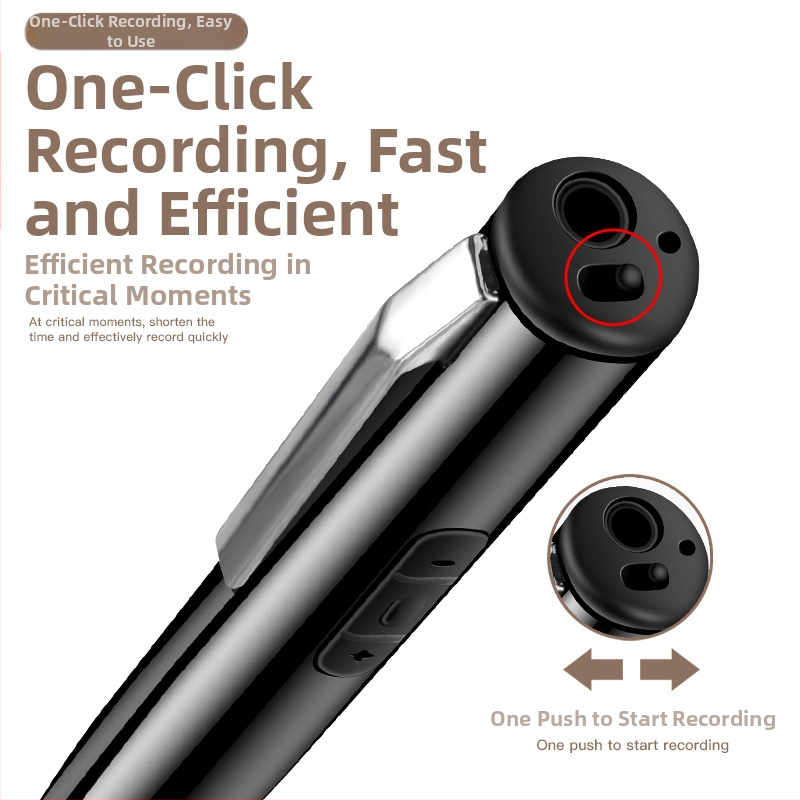 Диктофон-писалка за висококачествен запис, едно натискане за запис, 5 часа време за запис, USB 2.0 пренос, поддръжка на TF карта