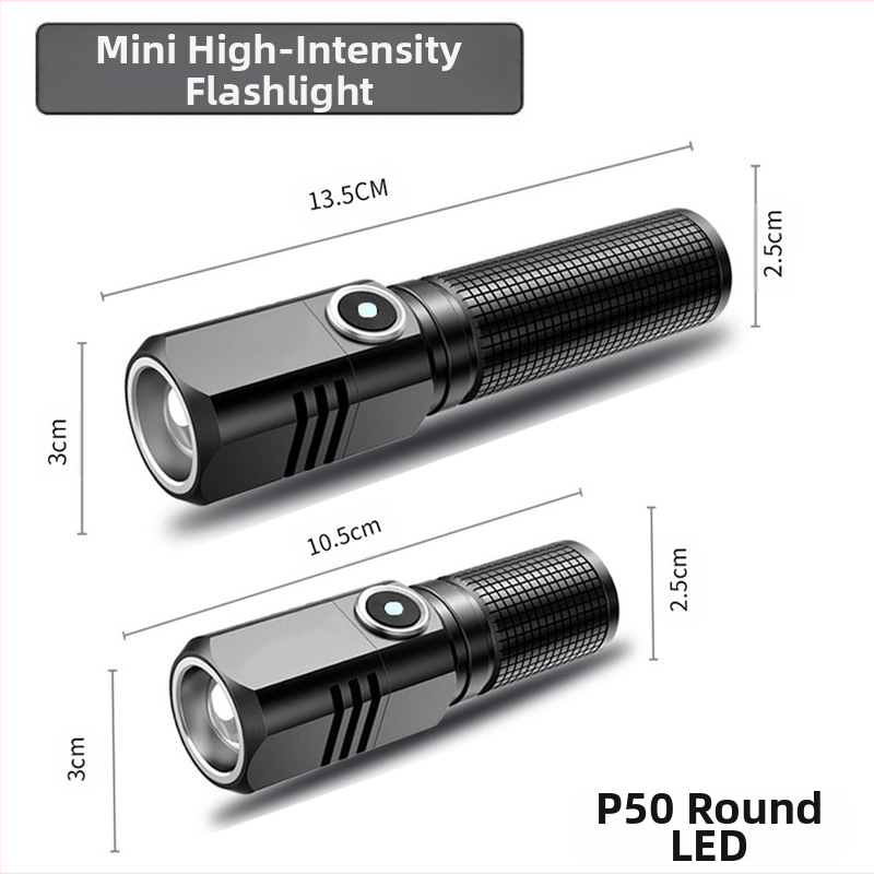 Rankinė LED žibintuvėlis 18W, 200 m veikimo spindulys, aliuminio lydinio korpusas, suderinamas su 16340/18350/18650 baterijomis