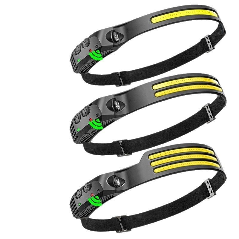 Silikoninė galvos lemputė su įkraunama šviesa, galvai skirtas darbo apšvietimas, dvigubas šviesos šaltinis (LED + lemputė), diapazonas 100–200 m