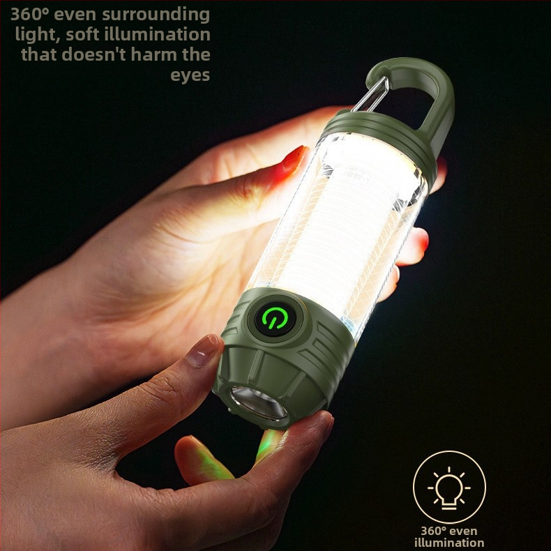 Къмпинг лампа с USB зареждане и кука за ключове, YINGJU LY19, 3.7V, ABS корпус