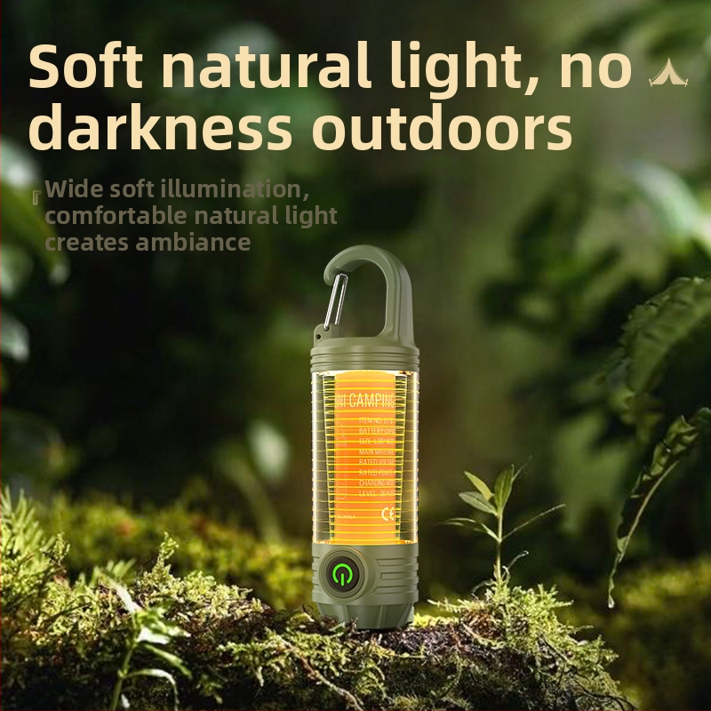 Къмпинг лампа с USB зареждане и кука за ключове, YINGJU LY19, 3.7V, ABS корпус