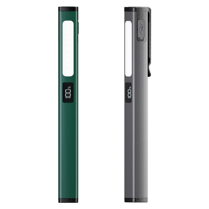 LED mini zseblámpa három LED-del, mágneses rögzítés, USB töltés, 3W, 400mAh, multifunkcionális munkalámpa