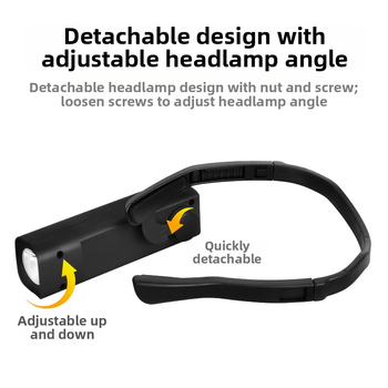 Išorinis jutiklinis galvos žibintas – 1500 mAh akumuliatorius, galia 10 W, Bluetooth, 360° posvyris, spindulys 100–200 m