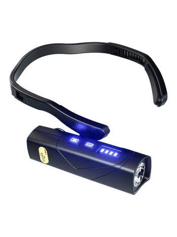 Galvos žibintas su ausies kilpa, gestų jutiklio įkrovimas, reguliuojamas dviejų šviesų, nuimami kairė ir dešinė moduliai, Rui gu