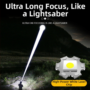 Φακός LED με χειροκίνητη φόρτιση και οπτικό zoom, 10W, 1800mAh, εμβέλεια 500 m