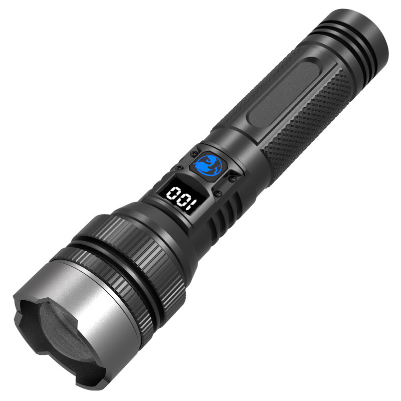 LED baterijska svjetiljka s ručnim pogonom i optičkim zumom, 10W, 1800mAh, domet 500 m