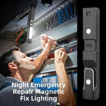 LED darbo lemputė su Type-C ir matavimo liniuotė, 10W, IP65, 360° apšvietimas