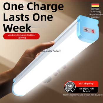 LED презареждаща палаткова лампа с магнитна основа, регулируема яркост, бутонен превключвател