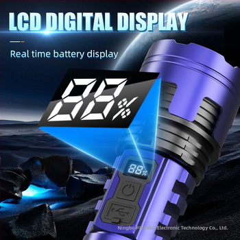 PIBINGO Wh-115b nešiojamas žibintuvėlis su teleskopiniu fokusu, 10W LED, 500 lm, 200 m spindulys, 18650 baterija, IP44