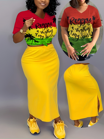 Комплект тениски с V-образно деколте, PVC плат, пролет 2025