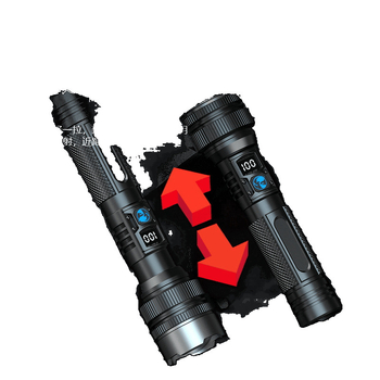 LED žibintuvėlis, aliuminio lydinio korpusas, 30W, įkraunamas, LED šaltinis, nešiojamas