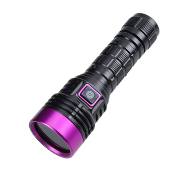 Φακός UV LED 365nm, Ισχύς 30, Μπαταρία Li-ion 1200mAh, Επαναφορτιζόμενη, Εμβέλεια έως 50m