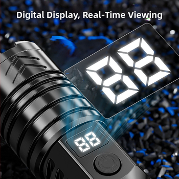 Τελεσκοπικός πολυλειτουργικός LED φακός, επαναφορτιζόμενος, 20W, σώμα από αλουμίνιο, εμβέλεια 200-500 m