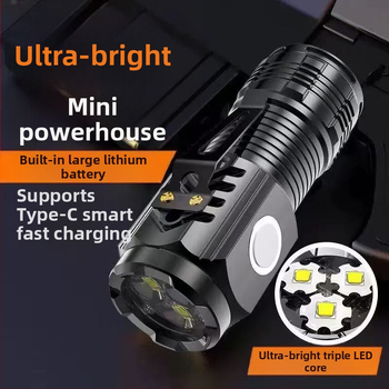 LED φακός καπέλου με 3 LED, μακριά δέσμη, 5W, φορητός και πολυλειτουργικός φακός