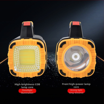 Χειροκίνητος ηλιακός LED φακός με πλευρικό φως, USB φόρτιση, ABS σώμα – 1200mAh, 10W, εμβέλεια 100–200 m