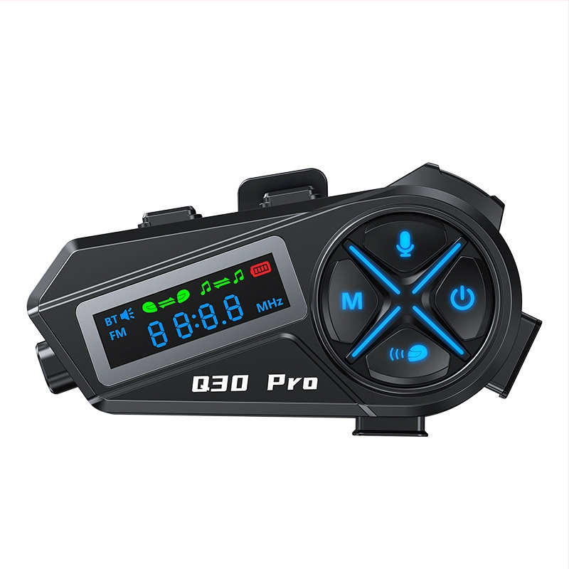 Bluetooth слушалка за мотоциклетна каска, вградена, подходяща за половин и пълен шлем, 22 ч живот на батерията, обхват до 10 м, Bluetooth 5.4, стерео звук