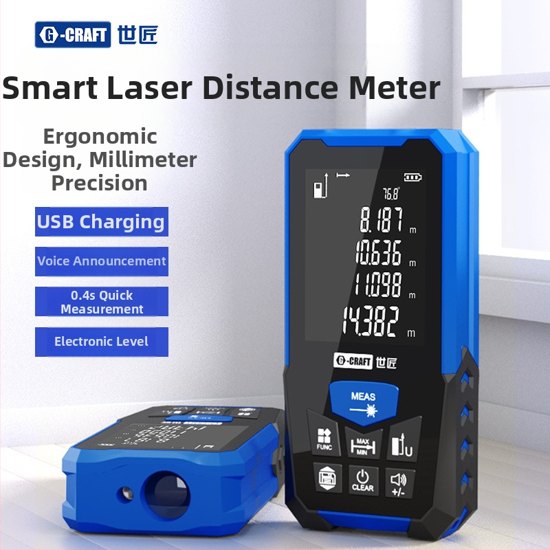 World Craftsman Μετρητής Αποστάσεων Λέιζερ — Σειρά Laser Measurement, Τύπος: Laser Range Finder, Εφαρμογή: Μηχανικές Κατασκευές και Οικιακή Μέτρηση