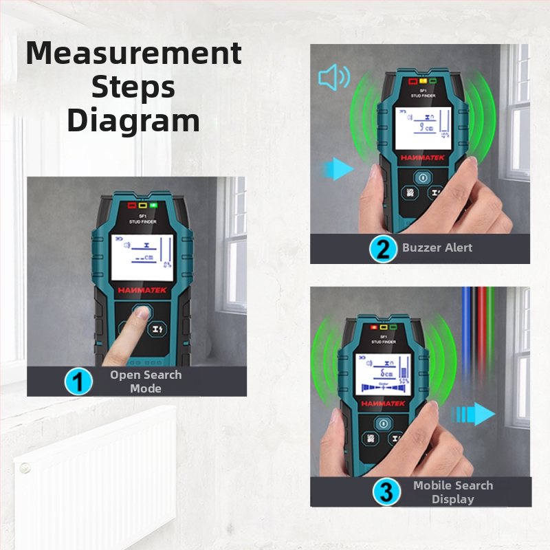 SF1 детектор за стени – високопрецизен детектор за арматура, кабели, метални тръби и дърво
