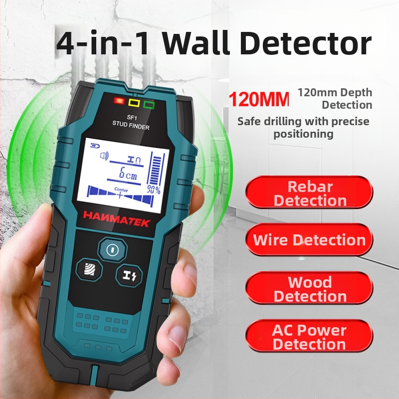 SF1 детектор за стени – високопрецизен детектор за арматура, кабели, метални тръби и дърво