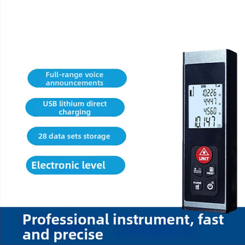 Mini lazerinis atstumo matuoklis su skaitmenine linijele, įkraunamas, infraraudonųjų spindulių matavimas, aukštas tikslumas.