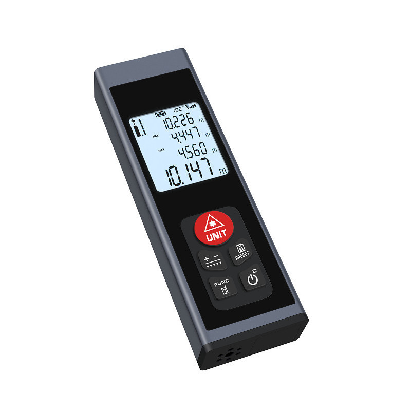 Mini lazerinis atstumo matuoklis su skaitmenine linijele, įkraunamas, infraraudonųjų spindulių matavimas, aukštas tikslumas.