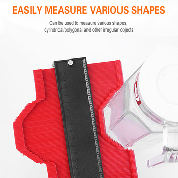 Μετρητής προφίλ για την άκρη λαμιναμένου δαπέδου, ρυθμιζόμενο κλειδωτικό άκρου, ABS υλικό, γωνιακός χάρακας