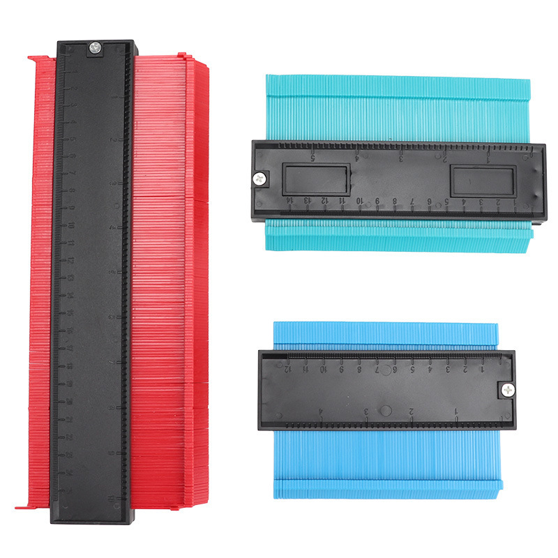 Μετρητής προφίλ για την άκρη λαμιναμένου δαπέδου, ρυθμιζόμενο κλειδωτικό άκρου, ABS υλικό, γωνιακός χάρακας