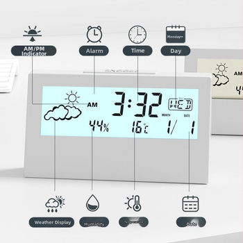 Vidaus skaitmeninis termometras ir higrometras, aukštos raiškos kambario temperatūros ir drėgmės monitorius kūdikių kambariui.