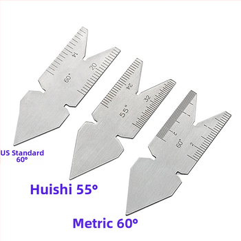 Journalists 4-елементен комплект резбов калибър и център калибър, 55°–60°, метрично-инчов интегриран