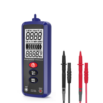 Du režimų išmanusis multimetras – mini įtampos testeris, daugiafunkcinis, apsauga nuo įkaitimo, automatinis skaitmeninis matavimo prietaisas