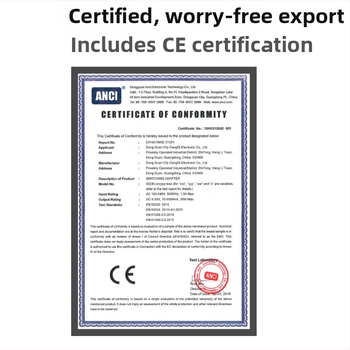 Hong Kong qi DC Maitinimo šaltinis, įėjimas 100-240 V, išvestis pritaikoma, CE/GS/TUV sertifikuota, OEM prieinama