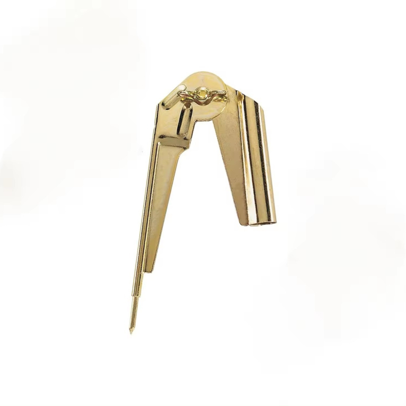 Дърводелски циркул, железно тяло, нееднакъв метал, позлатено покритие, измервателно устройство